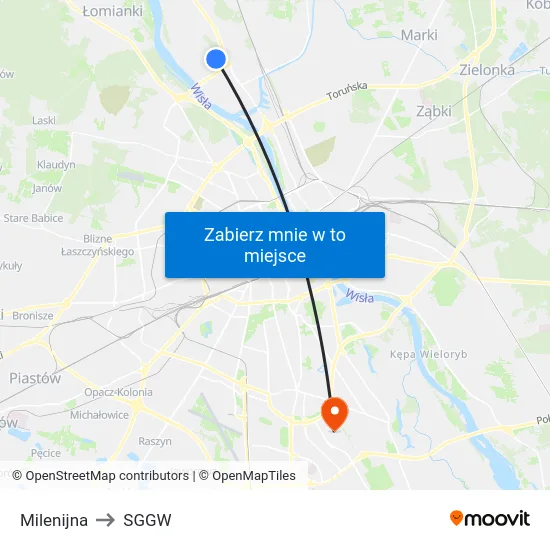 Milenijna to SGGW map