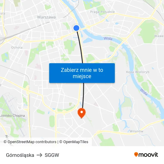Górnośląska to SGGW map