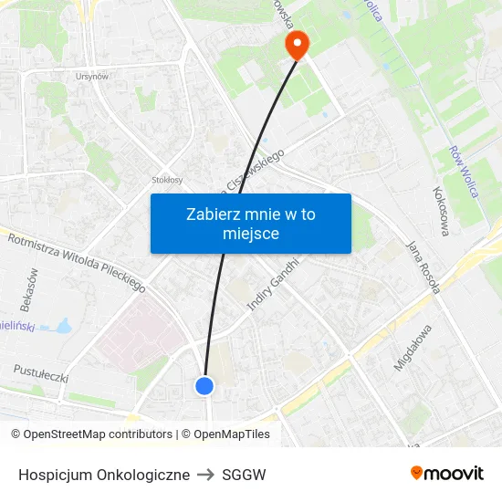 Hospicjum Onkologiczne to SGGW map