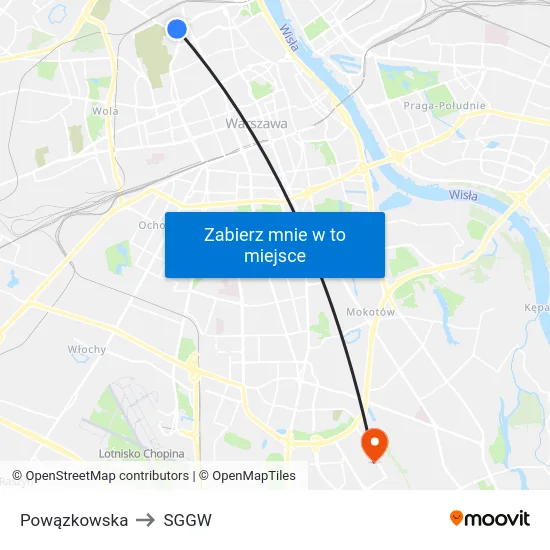 Powązkowska to SGGW map