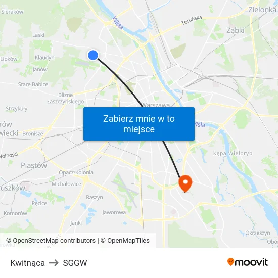 Kwitnąca to SGGW map