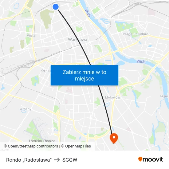 Rondo „Radosława” to SGGW map