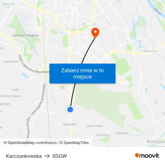 Karczunkowska to SGGW map