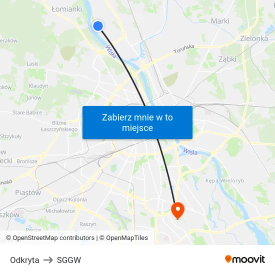 Odkryta to SGGW map