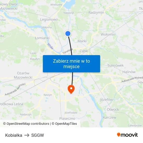 Kobiałka to SGGW map