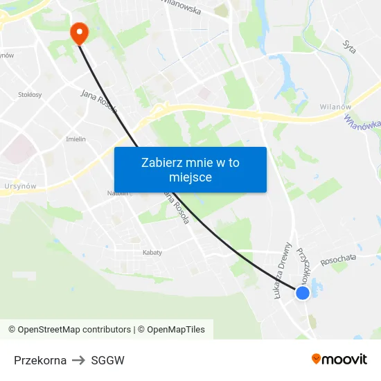 Przekorna to SGGW map