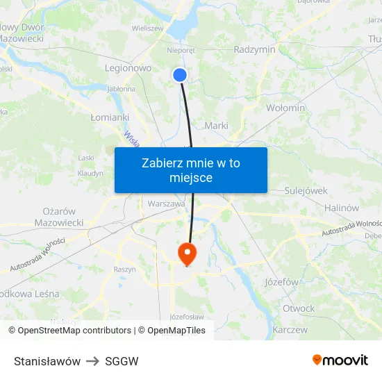Stanisławów to SGGW map