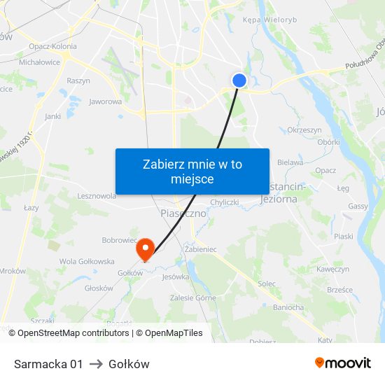 Sarmacka 01 to Gołków map