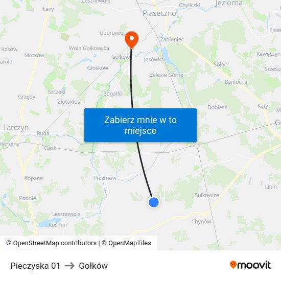 Pieczyska 01 to Gołków map