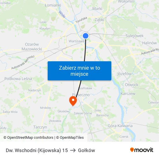 Dw. Wschodni (Kijowska) 15 to Gołków map