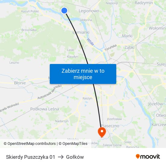 Skierdy Puszczyka 01 to Gołków map