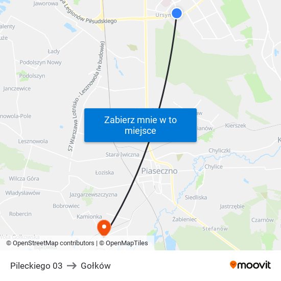 Pileckiego 03 to Gołków map