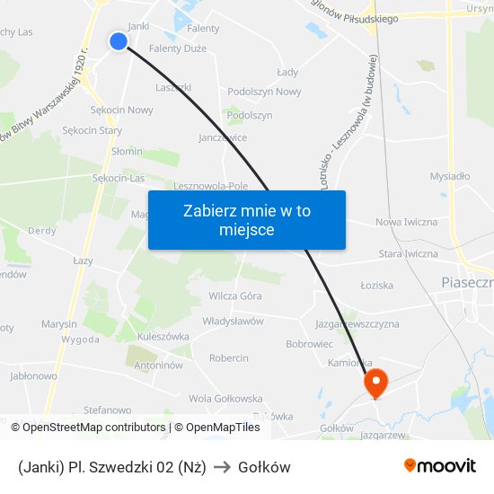 (Janki) Pl. Szwedzki 02 (Nż) to Gołków map