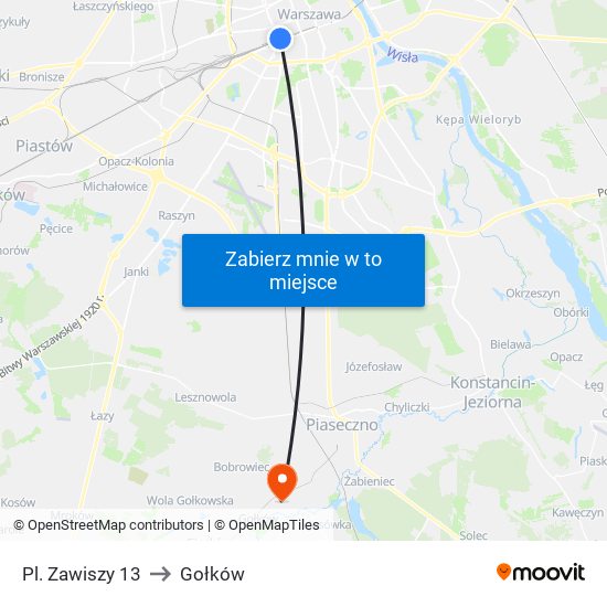 Pl. Zawiszy 13 to Gołków map