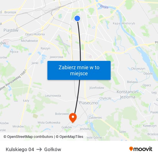 Kulskiego 04 to Gołków map