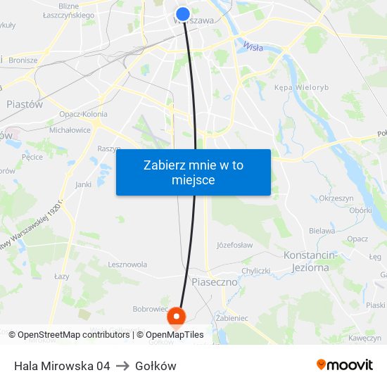 Hala Mirowska 04 to Gołków map