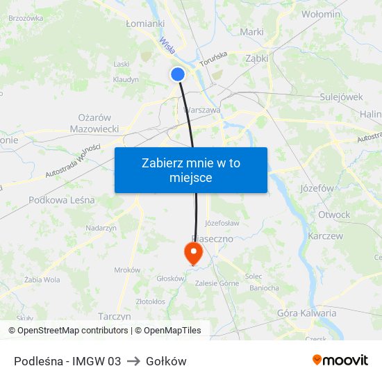 Podleśna - IMGW 03 to Gołków map