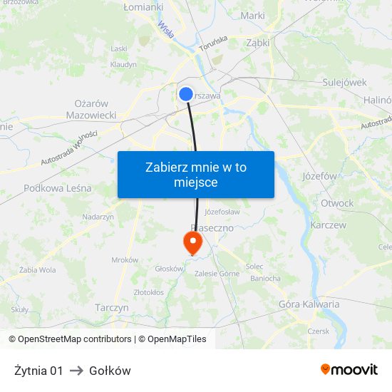 Żytnia 01 to Gołków map