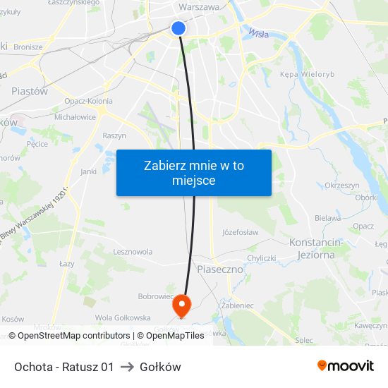 Ochota - Ratusz 01 to Gołków map