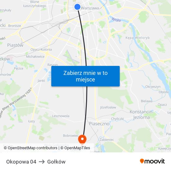 Okopowa 04 to Gołków map