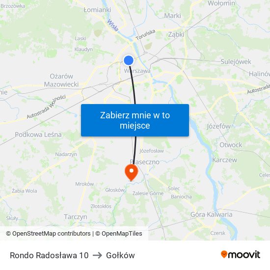 Rondo Radosława 10 to Gołków map