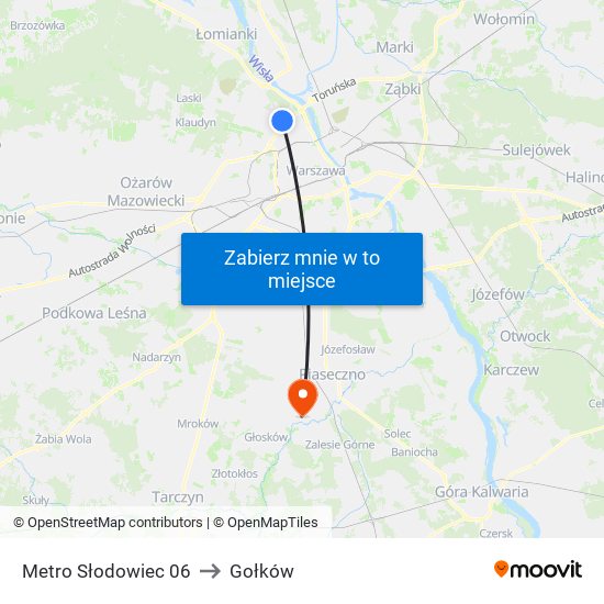 Metro Słodowiec 06 to Gołków map