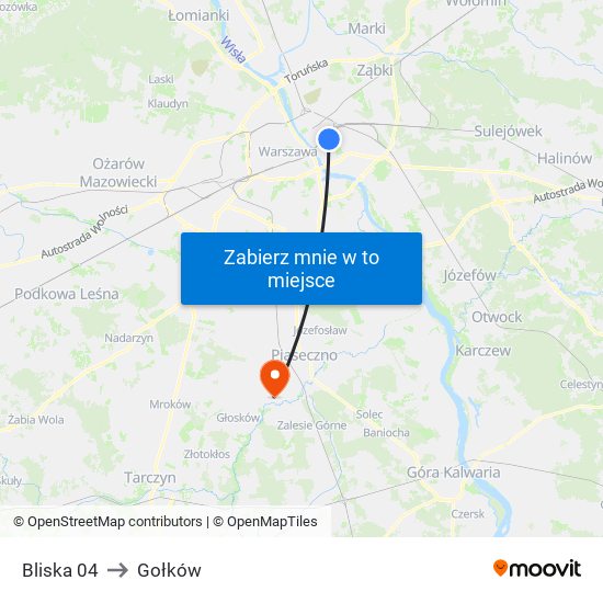 Bliska 04 to Gołków map