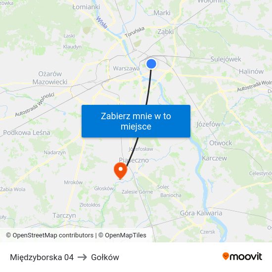 Międzyborska 04 to Gołków map