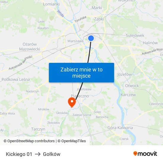 Kickiego 01 to Gołków map