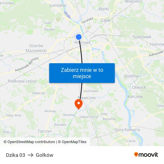 Dzika 03 to Gołków map