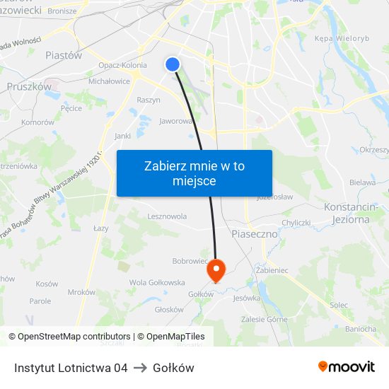 Instytut Lotnictwa 04 to Gołków map