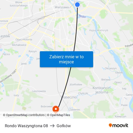 Rondo Waszyngtona 08 to Gołków map