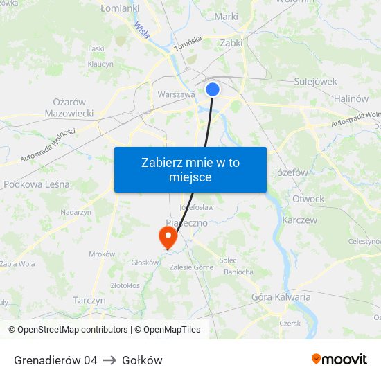 Grenadierów 04 to Gołków map