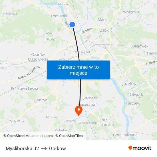 Myśliborska 02 to Gołków map