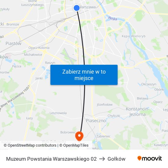 Muzeum Powstania Warszawskiego to Gołków map