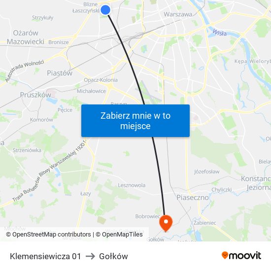 Klemensiewicza 01 to Gołków map