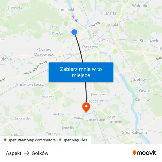 Aspekt to Gołków map