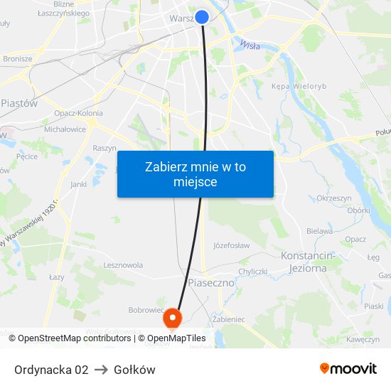 Ordynacka 02 to Gołków map