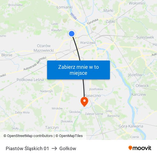 Piastów Śląskich 01 to Gołków map