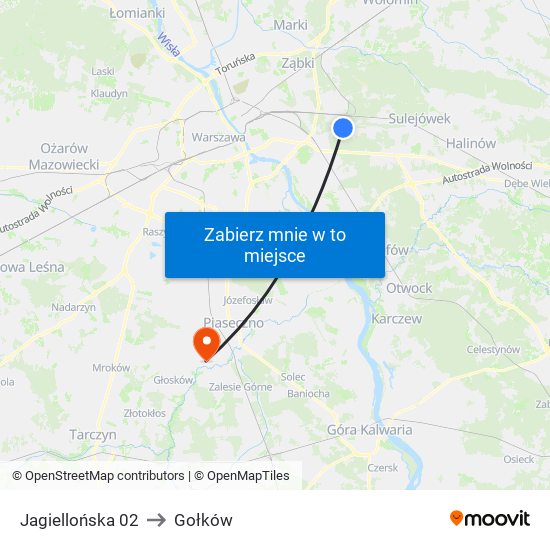 Jagiellońska 02 to Gołków map