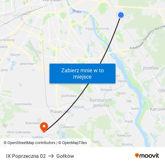 IX Poprzeczna 02 to Gołków map