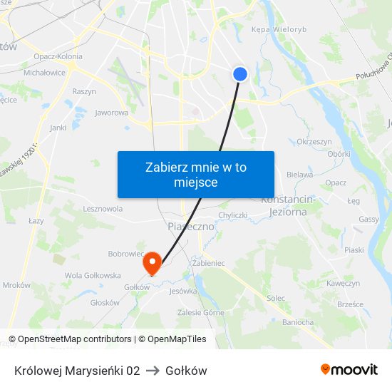 Królowej Marysieńki 02 to Gołków map