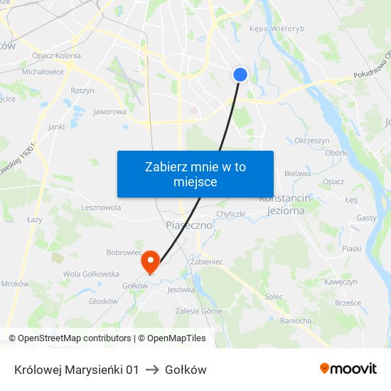 Królowej Marysieńki to Gołków map