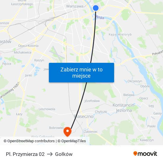 Pl. Przymierza to Gołków map