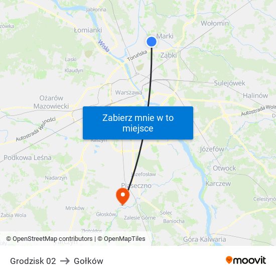 Grodzisk 02 to Gołków map