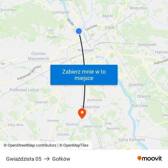 Gwiaździsta 05 to Gołków map