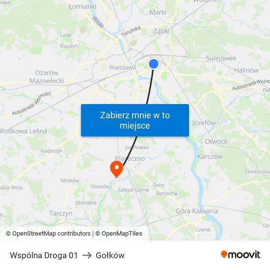 Wspólna Droga 01 to Gołków map