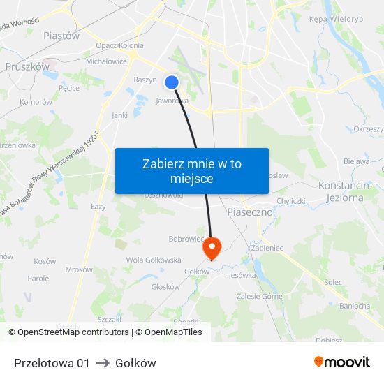 Przelotowa 01 to Gołków map