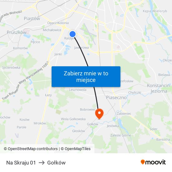 Na Skraju 01 to Gołków map