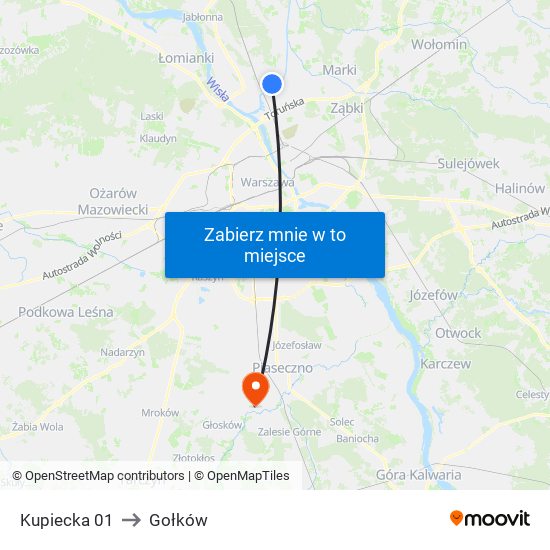 Kupiecka 01 to Gołków map